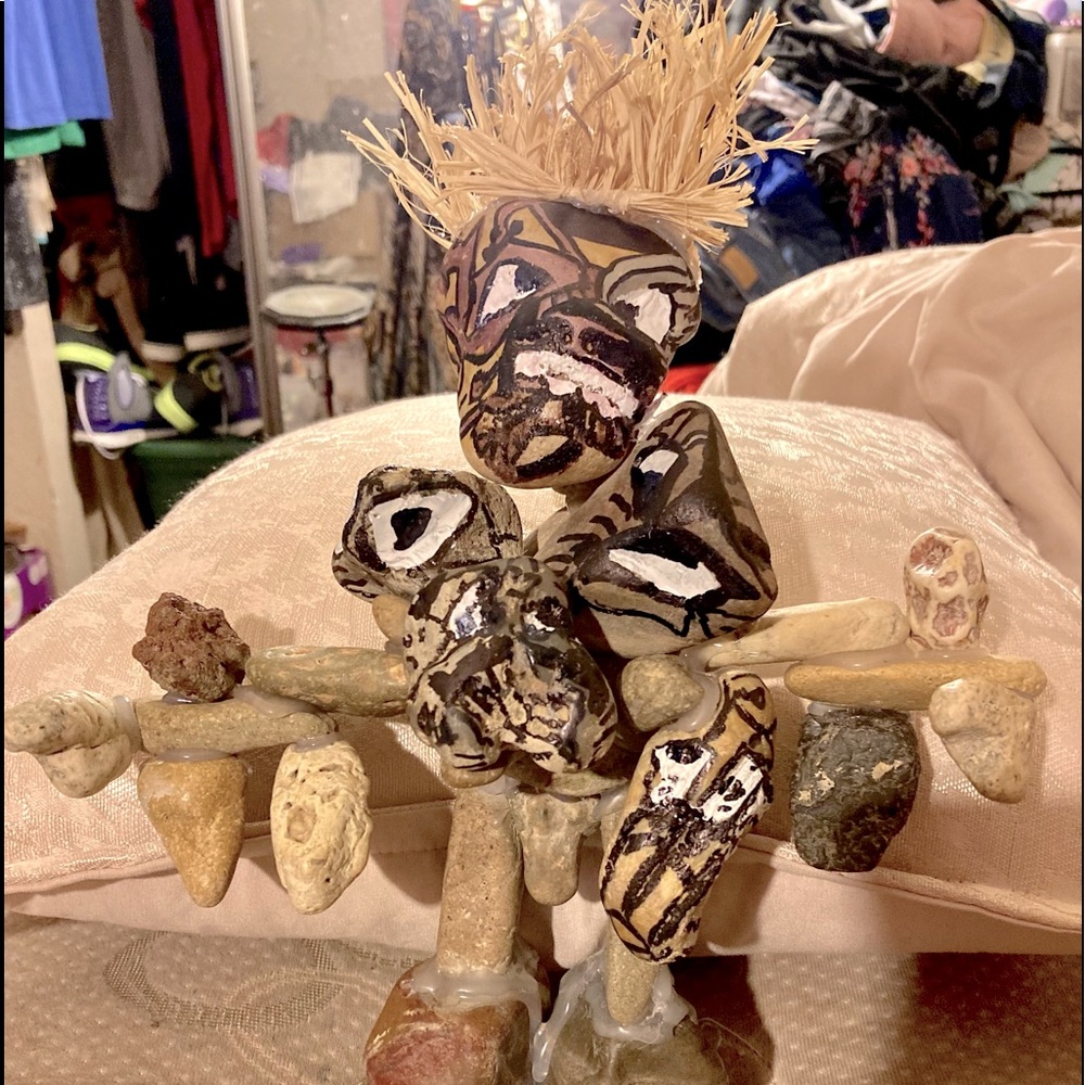 Homemade RockArt Sculpture just newly made..